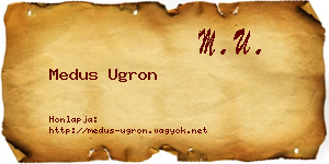 Medus Ugron névjegykártya